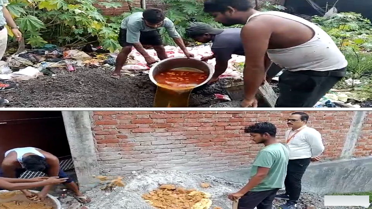 खाद्य विभाग की बड़ी कार्यवाही -चौहान स्वीट हाउस पर खाद्य विभाग का छापा,250 किलो माल नष्ट