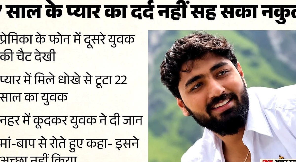 सात साल के इश्क का ऐसा अंत: प्रेमिका के फोन में दूसरे युवक की चैट देखी, प्यार में मिला धोखा तो नकुल ने दी जान