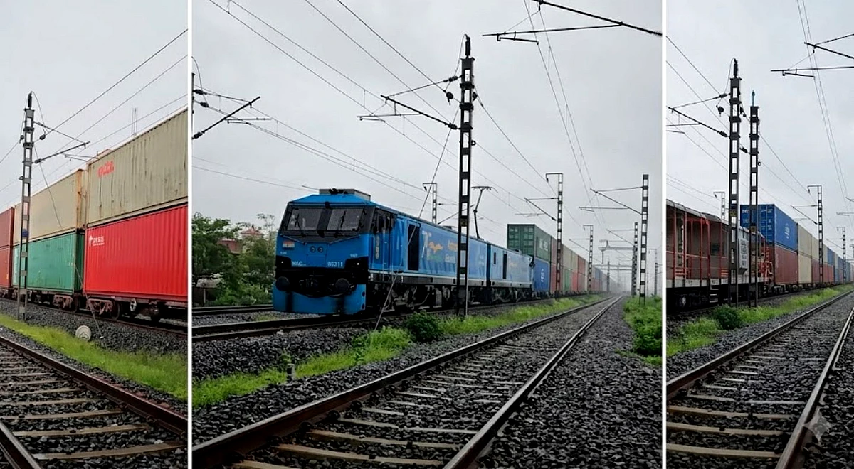 भारतीय रेलवे ने पहली 1.3 किमी लंबी डबल-स्टैक कंटेनर ट्रेन चलाई: वीडियो देखें