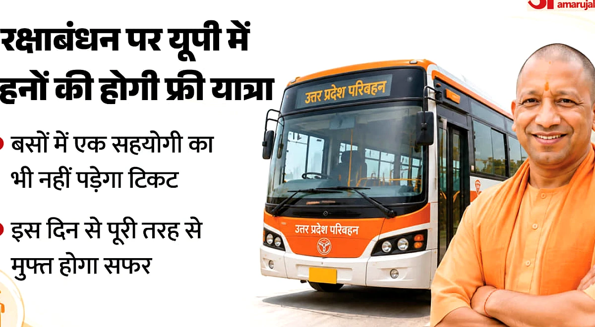 यूपी: रक्षाबंधन पर महिलाओं को योगी सरकार का बड़ा तोहफा, बहनों के साथ सहयोगी की यात्रा फ्री; ऐसे करें यात्रा