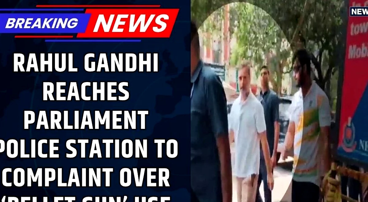 Rahul Gandhi Reaches Police Station To File A Complaint Over Pellet Gun Use | CJP Studnet Protests