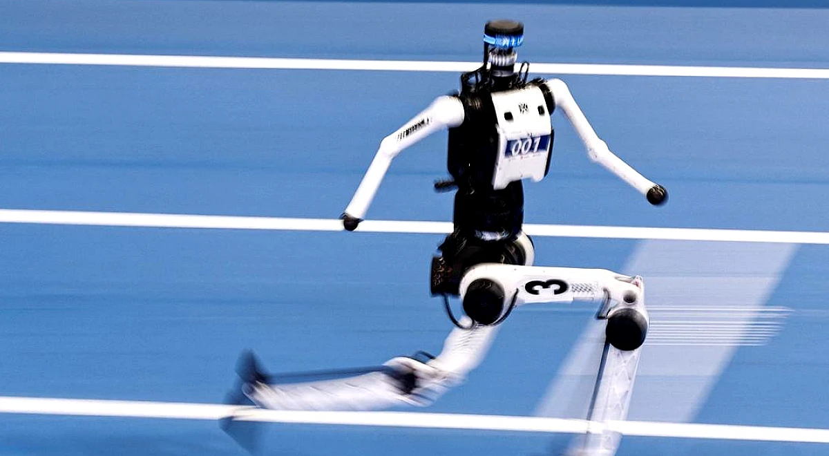 Chinese humanoid robots smash human records in 100m sprint and high jump at Beijing robot games