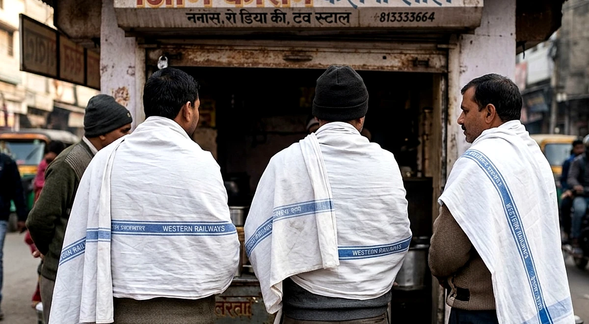 Men spotted wearing railway bedsheets as shawls in market; viral video triggers anger