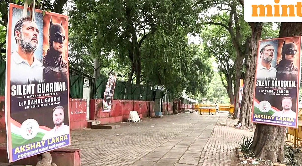 Rahul Gandhi a ‘Real Life Batman’? Posters put up near Congress HQs in Delhi hail him as ‘Watchful Protector’