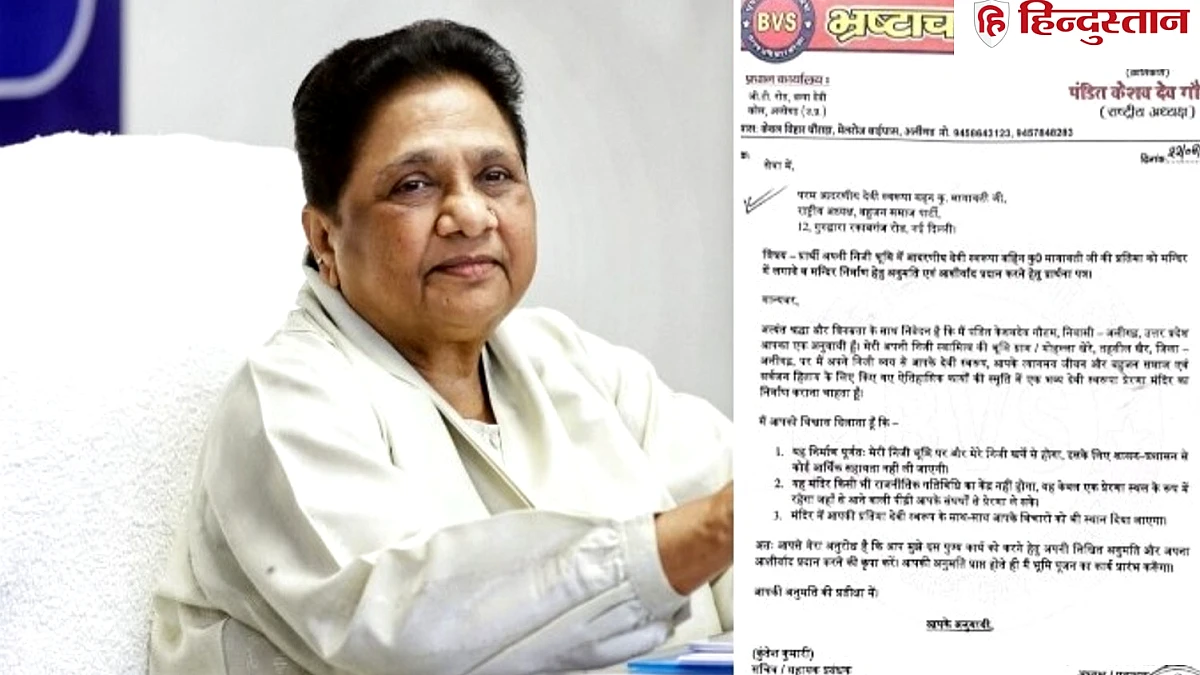 यूपी के इस जिले में मायावती का बनेगा मंदिर, बसपा सुप्रीमो को किसने भेजा लेटर? जवाब मिलते ही शुरू होगा भूमि पूजन