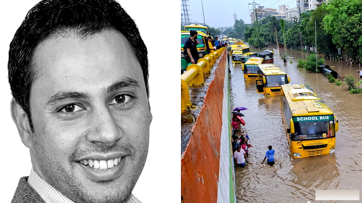 गुड़गांव रहने लायक नहीं': बेटी को घर लाने के लिए एक आदमी के लिए बारिश की कठिन परीक्षा