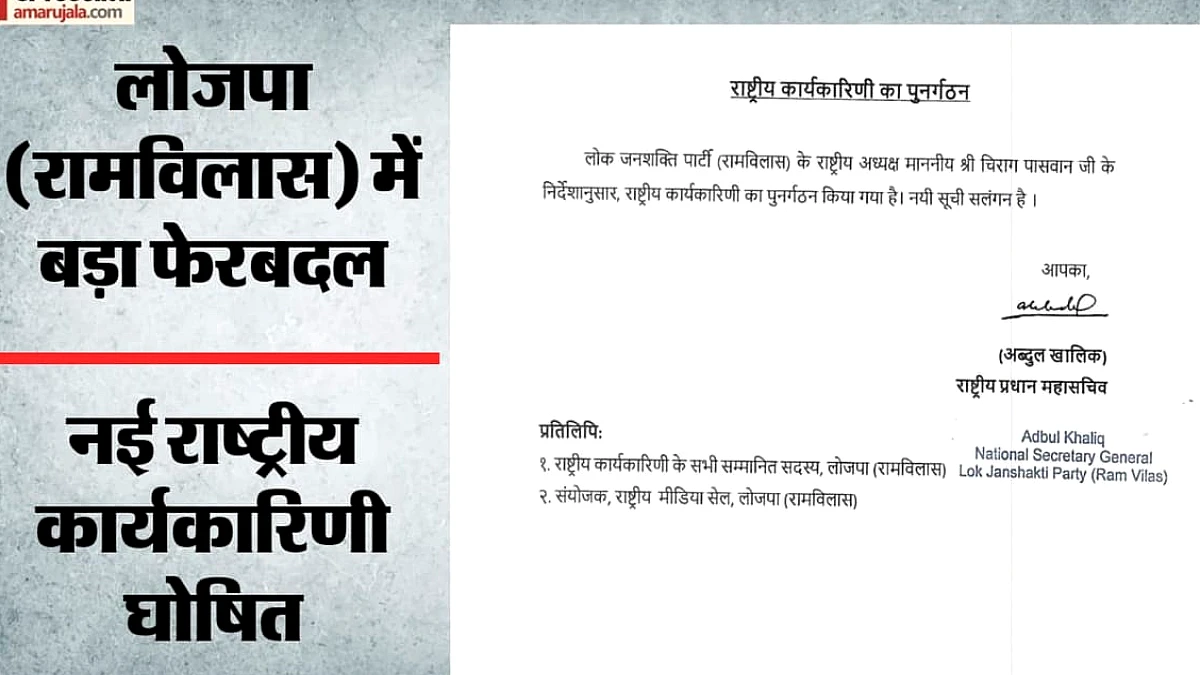 चिराग पासवान ने बदली एलजेपी(आर) की पूरी टीम; सुरेंद्र विवेक बने बिहार प्रदेश अध्यक्ष