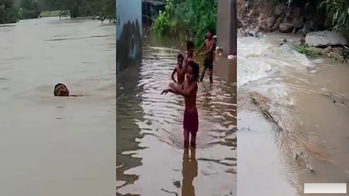 लगातार सात घंटे की मूसलाधार बारिश: सड़कें-पुलियां बह गईं, तालाब उफान पर