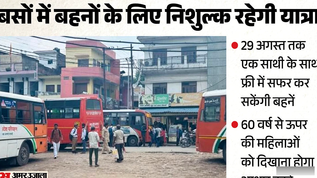 रक्षाबंधन पर मुफ्त बस सेवा: 29 अगस्त को रात 12 बजे तक सभी यात्रियों को टिकट नहीं लगेगा