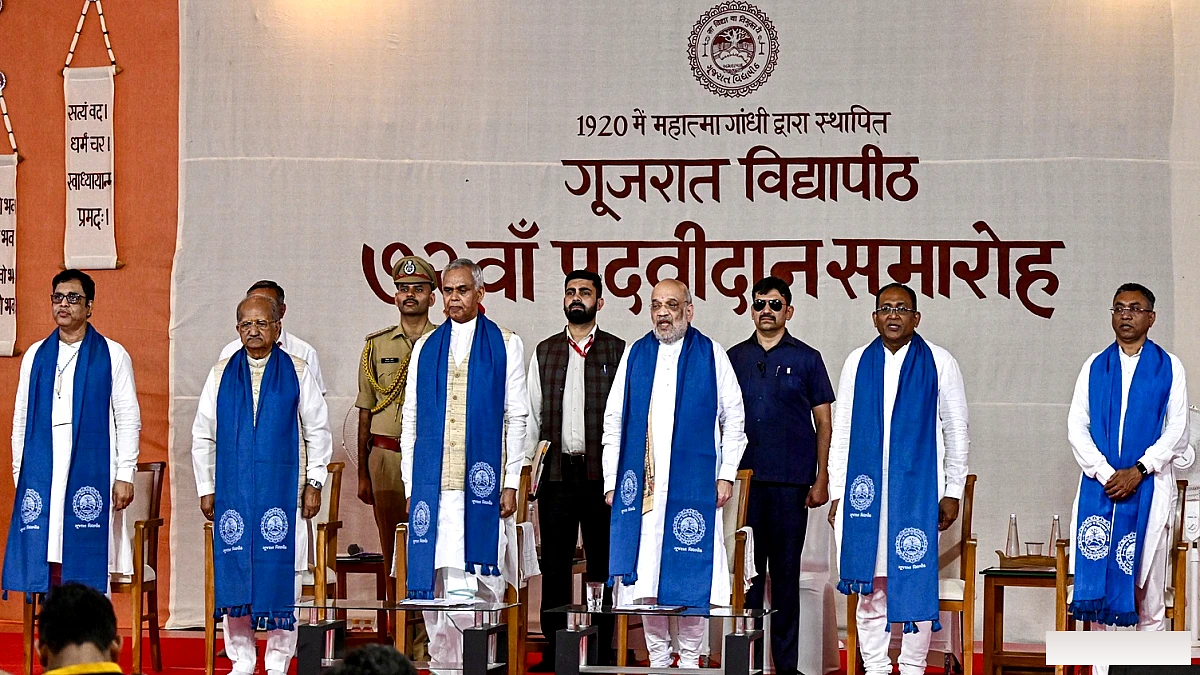 India on path of ‘punarnirman’ under Modi government: Amit Shah at Gandhi varsity