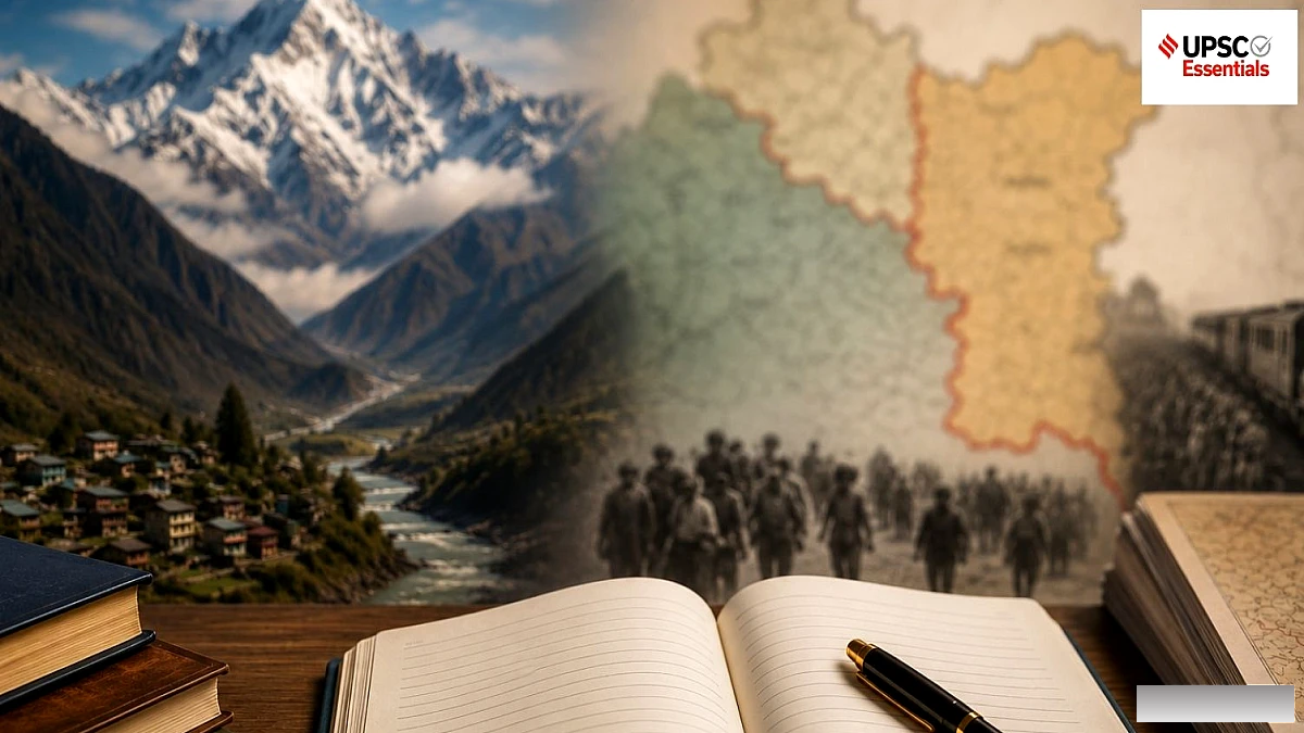 यूपीएससी मुख्य परीक्षा उत्तर अभ्यास - जीएस 1: हिमालय की भेद्यता और रेडक्लिफ रेखा (सप्ताह 169)