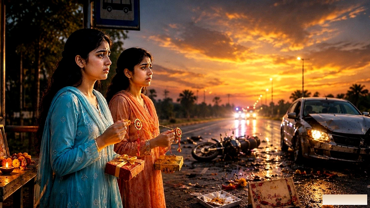 राखी बंधवाकर लौट रहे थे घर... भाइयों की दर्दनाक मौत, बहनें वेंटिलेटर पर