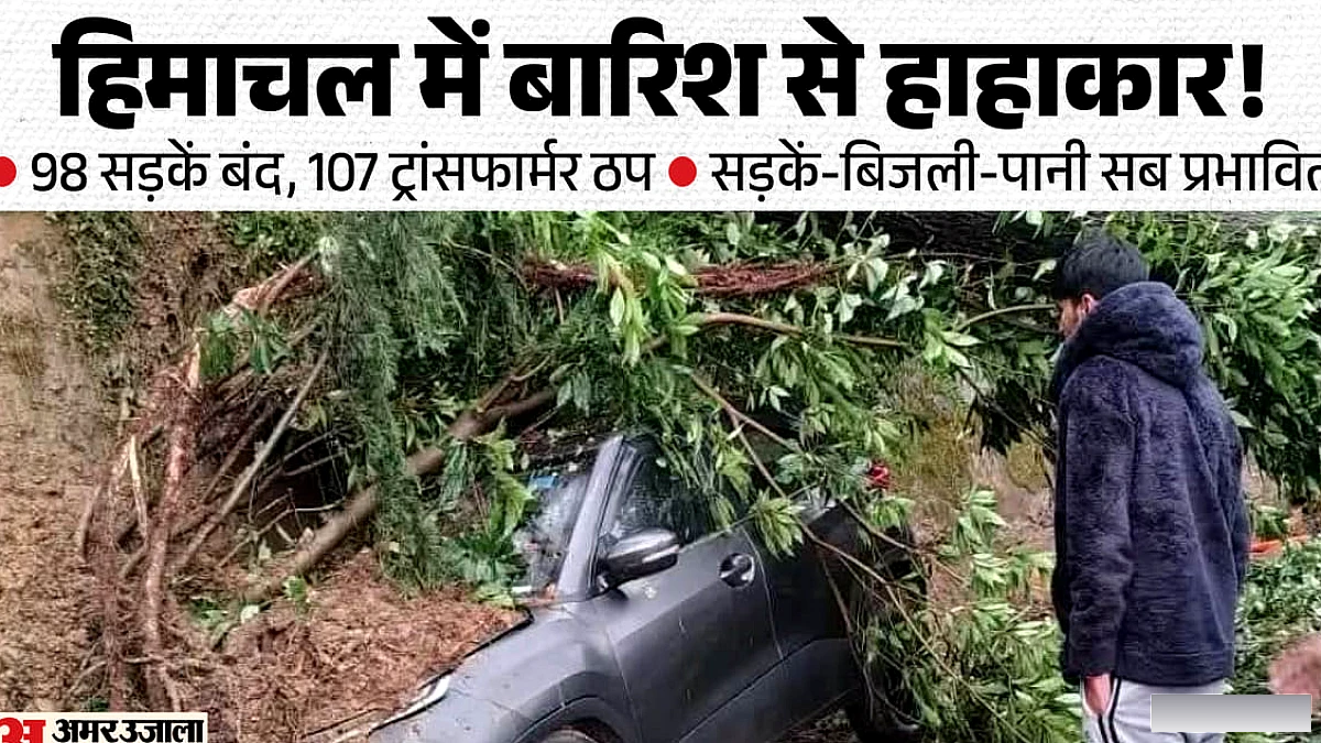 हिमाचल में बारिश से 98 सड़कें बंद, 107 ट्रांसफार्मर ठप, 37 पेयजल योजनाएं प्रभावित