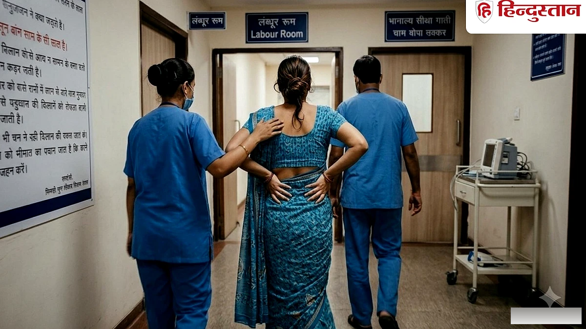 लेबर रूम से चीखते हुए भागी महिला, अस्पताल गेट के पास हो गई डिलीवरी