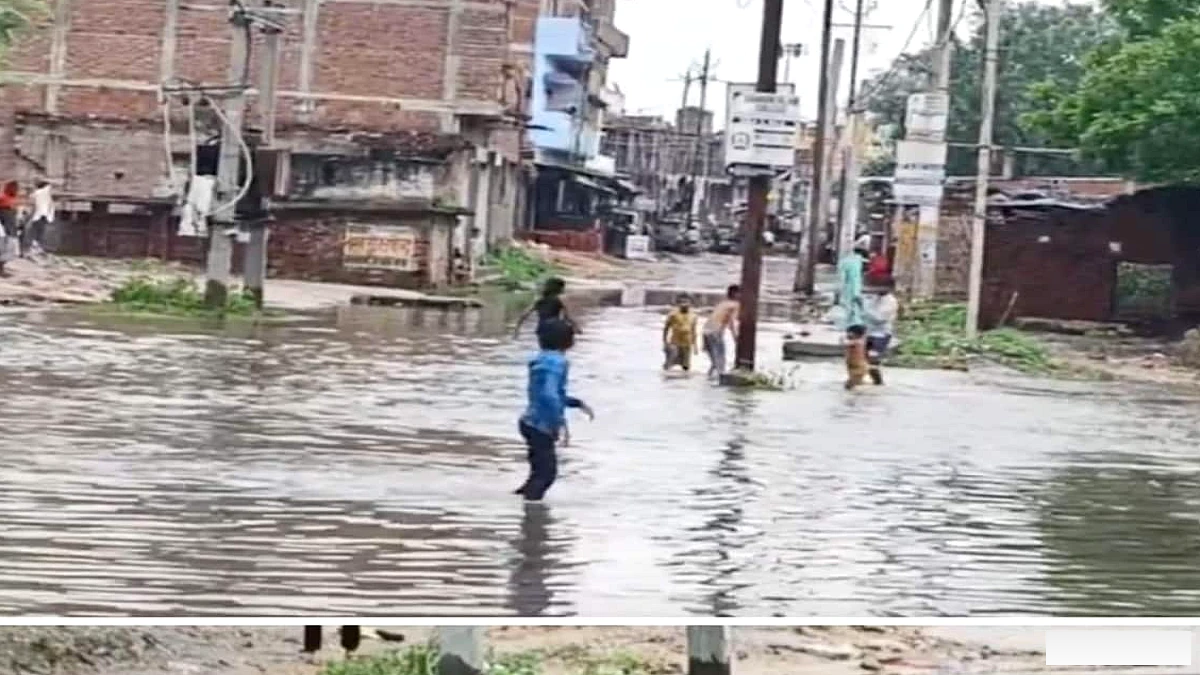 सासाराम में लगातार 3 दिन की बारिश से जलजमाव, शाहजलालपीर‑कादिरगंज मार्ग पर यातायात बाधित