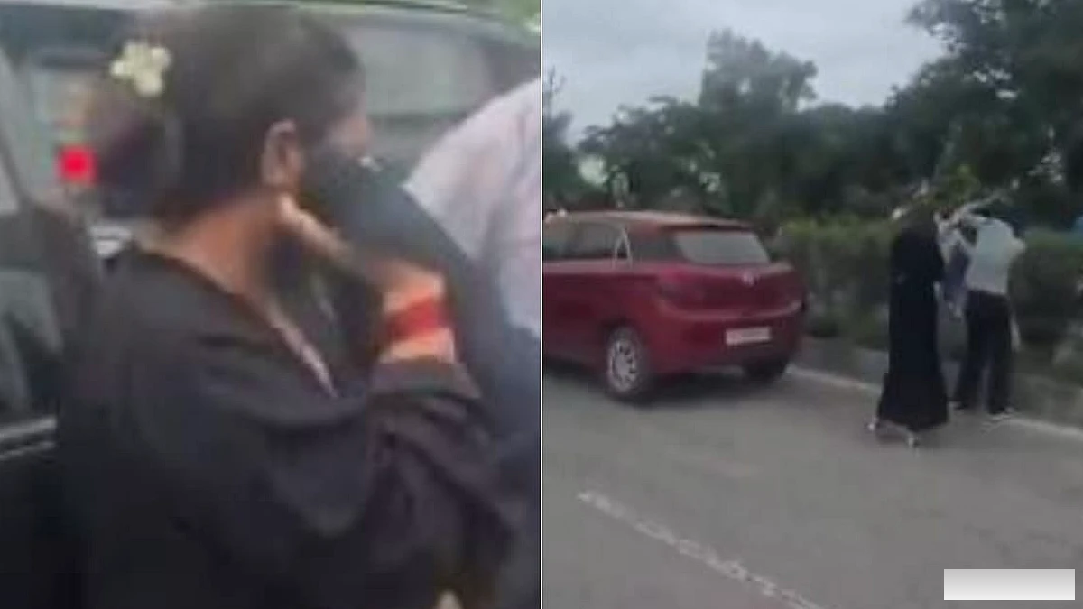 बरेली में हाईवे पर हंगामा: कार में पत्नी को गैर मर्द के साथ देखकर भड़का शौहर, पीछा कर पकड़ा, युवक को पीटा
