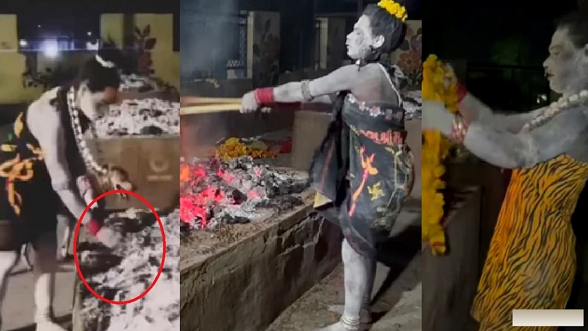 उज्जैन श्मशान में जलती चिता के साथ शव पर अमानवीय हरकत: अघोरी काली (नंद गिरी) को गिरफ्तार, जेंडर बदलने के आरोपों पर जांच