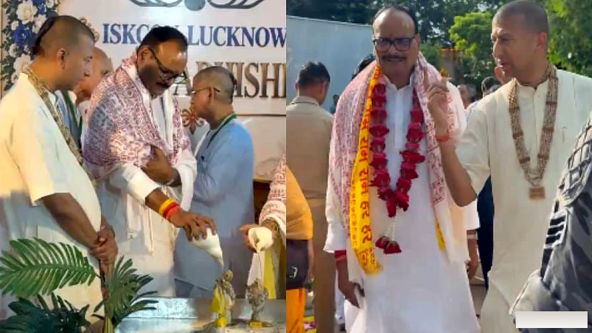 लखनऊ में इस्कॉन के राधा रमण बिहारी के जयकारों के बीच श्रीकृष्ण जन्मोत्सव मनाया