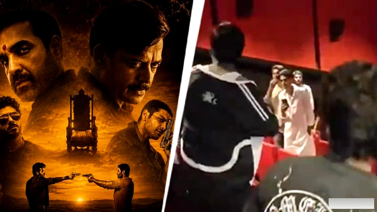 ‘मिर्जापुर द मूवी’ थिएटर में फैंस के बीच झड़प, लात‑घूँस और चप्पल से हुई मारपीट