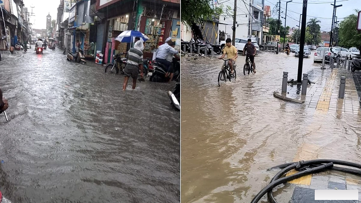 बरेली में दो घंटे की भारी बारिश से शहर में जलभराव, सड़कों पर सैलाब जैसा माहौल