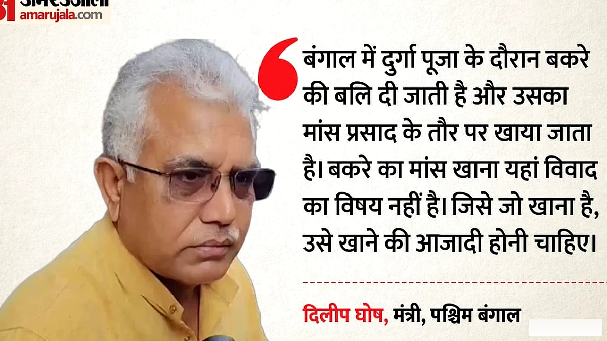 मंत्री ने बागेश्वर बाबा के चारों ओर घेरा: दुर्गा पूजा से पूर्व मांसाहार पर विवाद