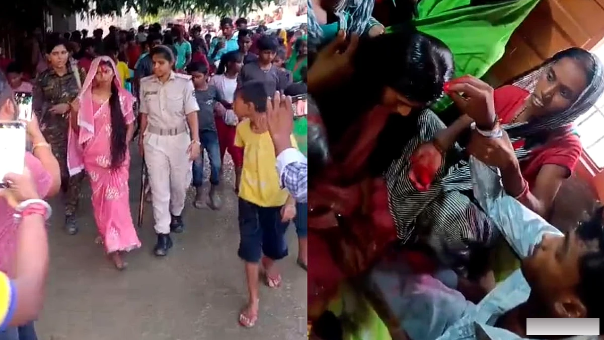 आधी रात प्रेमिका से मिलने पहुंचा प्रेमी, ग्रामीणों ने पकड़कर कराई शादी; वीडियो वायरल