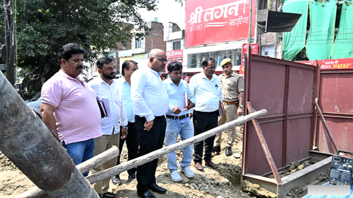 कानपुर में डीएम ने जरीब चौकी में निरीक्षण किया, दिसंबर तक यूटिलिटी शिफ्टिंग पूरी करने का आदेश