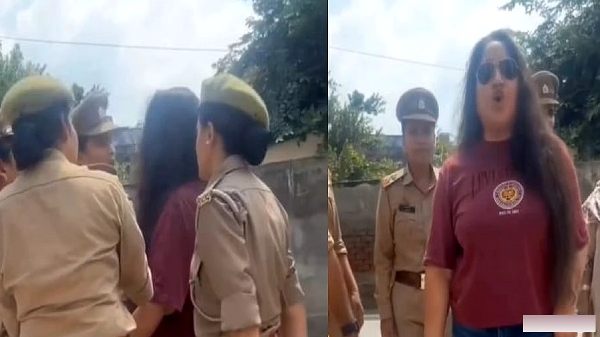 रक्षा मंत्री के काफिले के लिए ट्रैफिक रोकने पर महिला ने किया विरोध, काफिले के सामने आने की कोशिश पर वीडियो वायरल