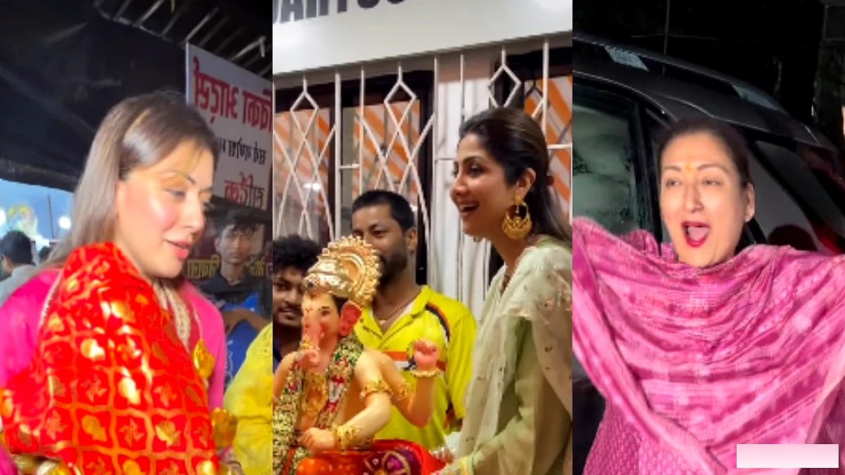 बाप्पा की धूमधाम भरी एंट्री, शिल्पा, सुनीता और हंसिका ने मनाया गणेश चतुर्थी