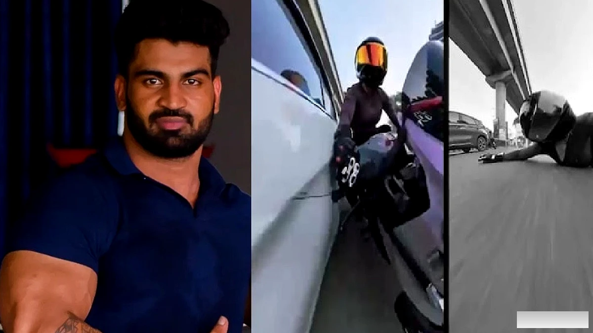 बाइकर सिया को टक्कर मारने वाले आरोपी कल्याण बैंसला की तलाश में पुलिस की दबिश
