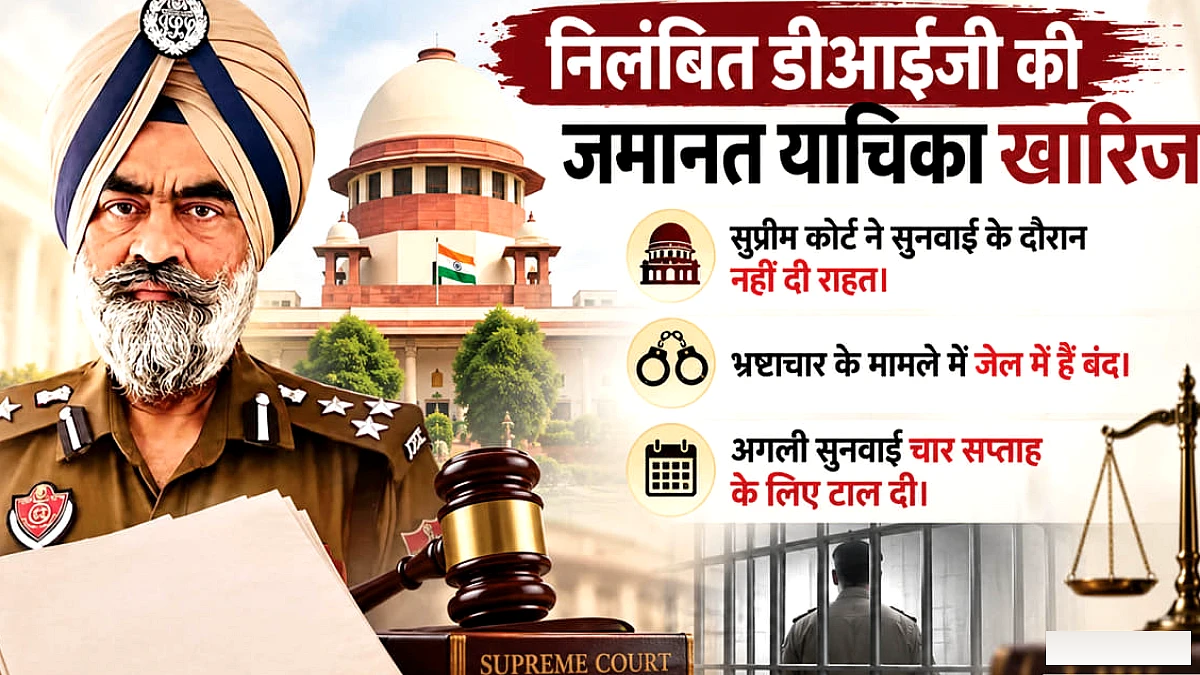 सुप्रीम कोर्ट ने निलंबित डीआईजी के जमानत याचिका पर सुनवाई स्थगित, कहा "100% बर्खास्तगी का मामला