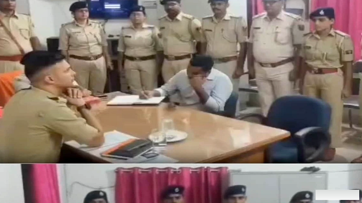 भोजपुर के पीरो थाने पर SP अवधेश दीक्षित ने निरीक्षण किया, ड्यूटी पर तैनात पुलिसकर्मियों की जाँच