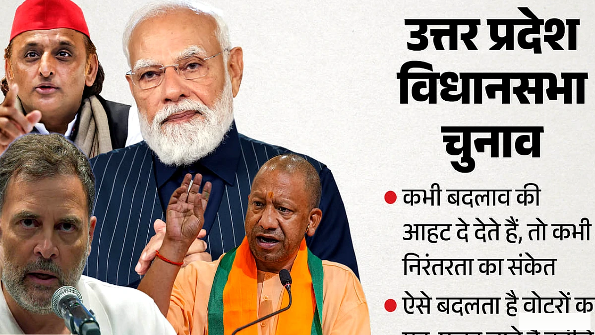 यूपी चुनाव में मतदाता मनोभाव: स्थिरता और परिवर्तन के बीच संघर्ष, वोट प्रतिशत में बदलाव का विश्लेषण
