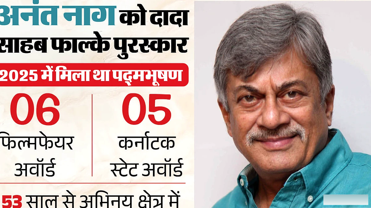 अनंत नाग को दादा साहब फाल्के पुरस्कार मिला, 300 से अधिक फिल्मों में योगदान