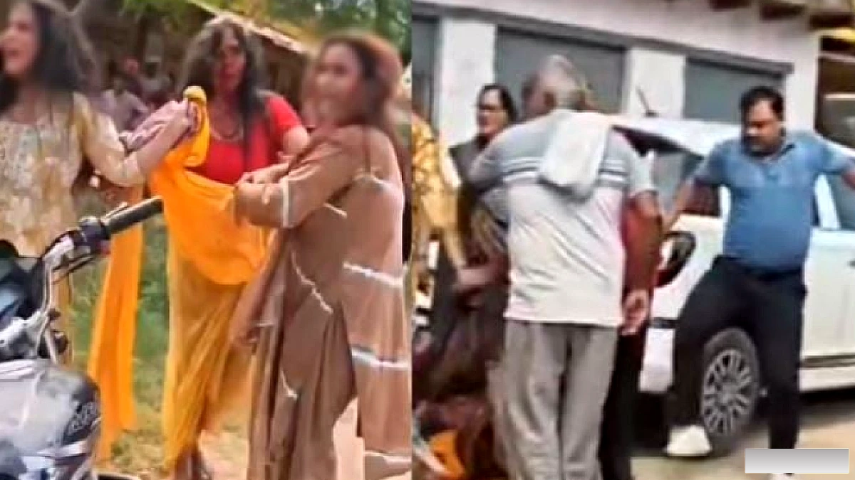 वीडियो में दिखा सड़क पर पत्नी और माँ पर हमला, समाज में धक्का