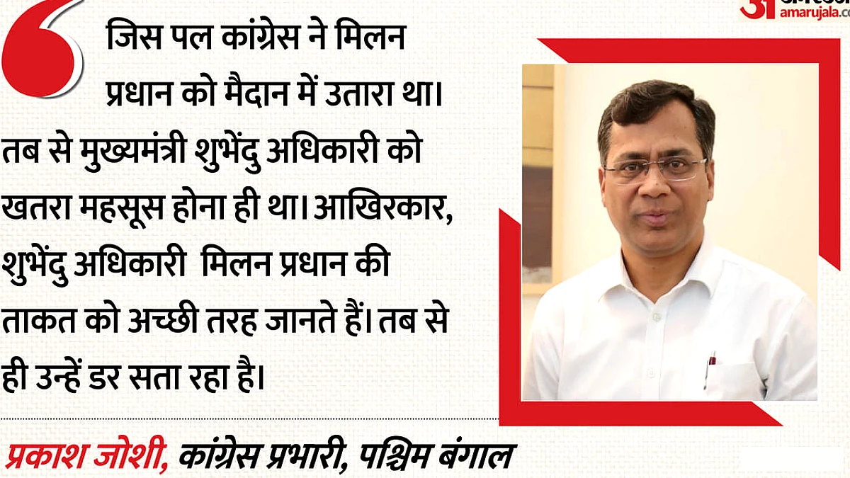 कांग्रेस उम्मीदवार की गिरफ्तारी पर राजनीतिक तूफान: मिलन प्रधान की ताकत से डरे शुभेंदु
