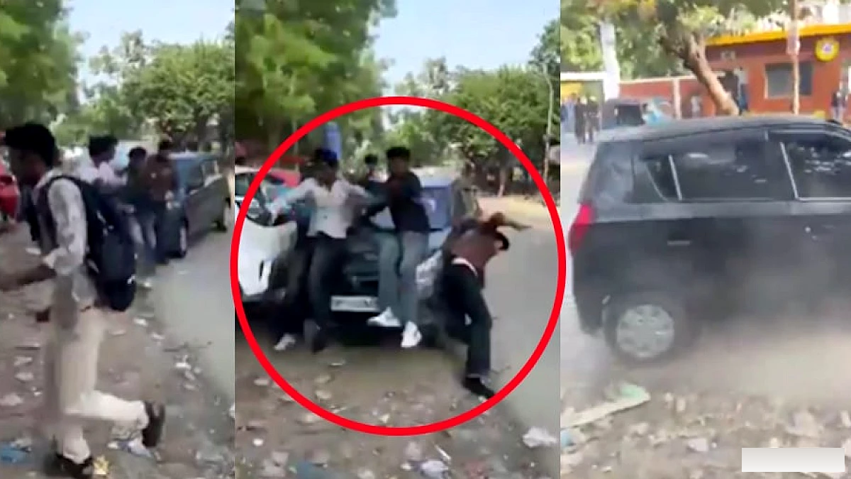 ग्रेटर नोएडा में तेज़ कार ने पाँच छात्रों को टक्कर मारकर हिट एंड रन किया