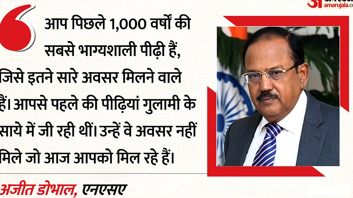आईआईटी रुड़की की दीक्षांत में एनएसए के अजीत डोभाल ने कहा, आप 1000 साल में सबसे भाग्यशाली पीढ़ी हैं