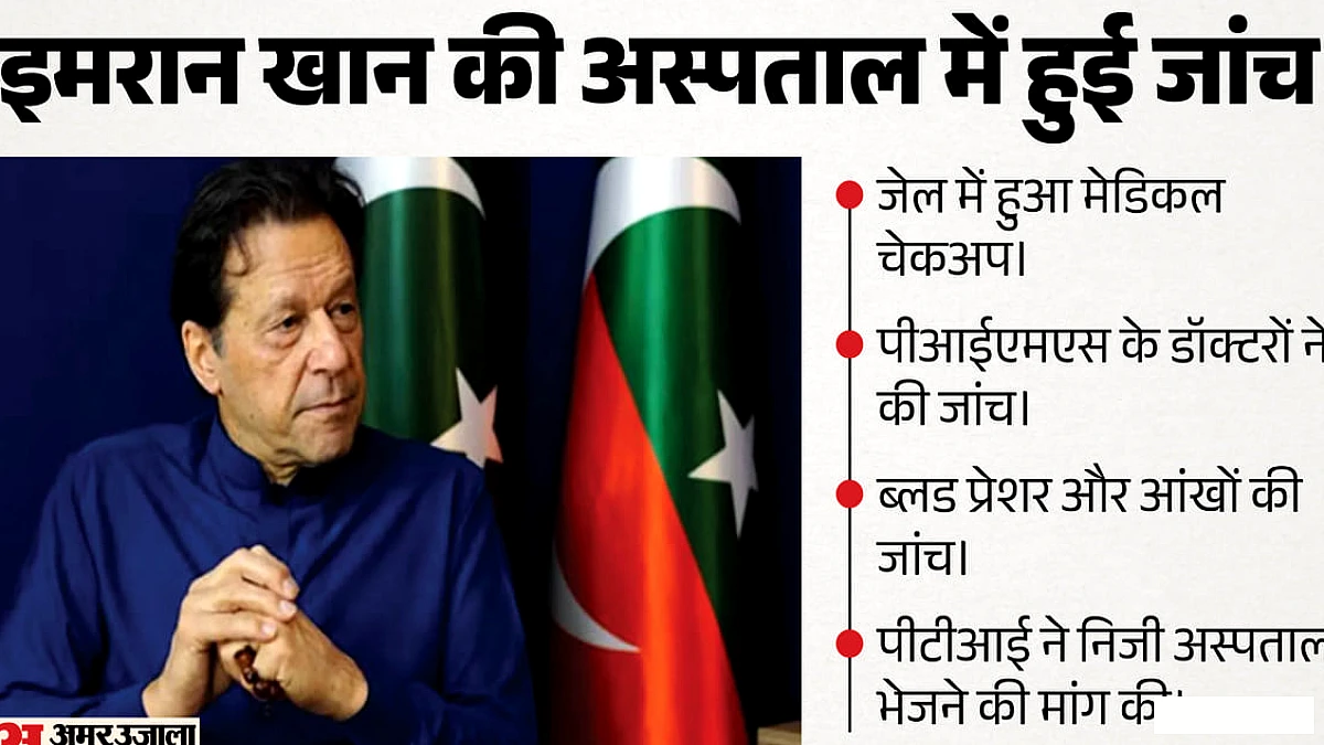 जेल में इमरान खान की मेडिकल जांच: आंखों से लेकर ब्लड प्रेशर तक, फिर भी स्वास्थ्य को लेकर बढ़ी बेचैनी