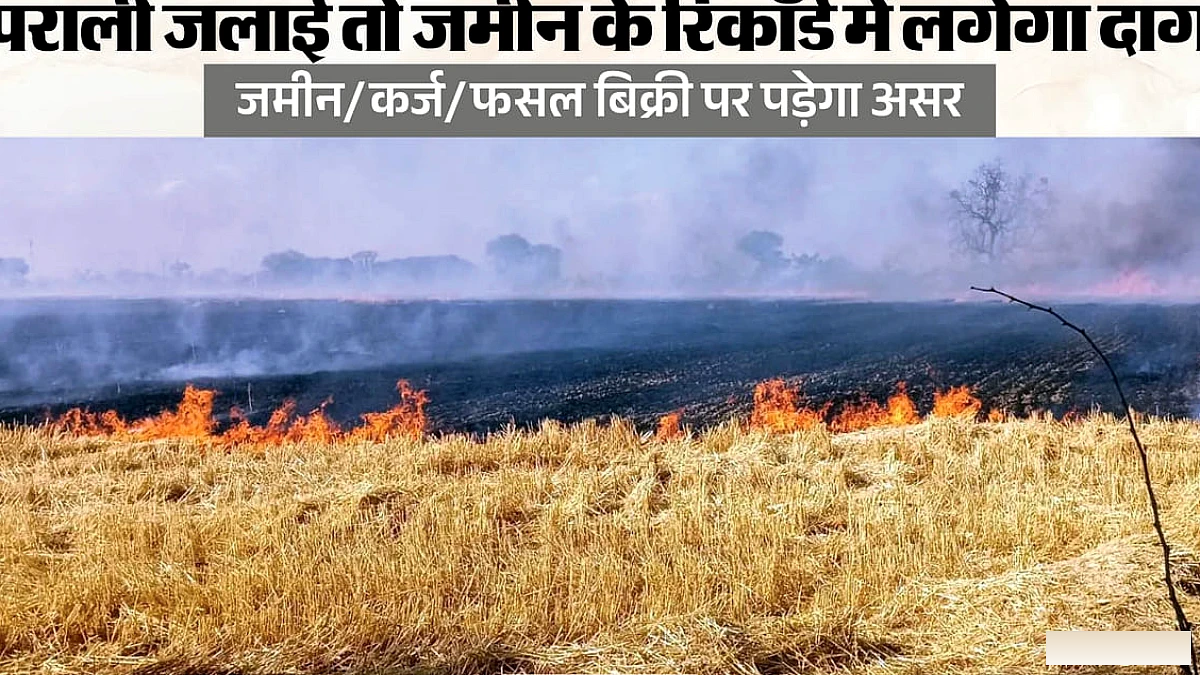 पराली जलाने पर 15 महीने तक रेड एंट्री, किसान पर कार्रवाई