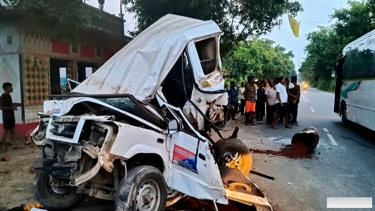 गश्त पर निकली पुलिस टीम के वाहन में ट्रक ने मारी टक्कर, एसआई समेत तीन घायल
