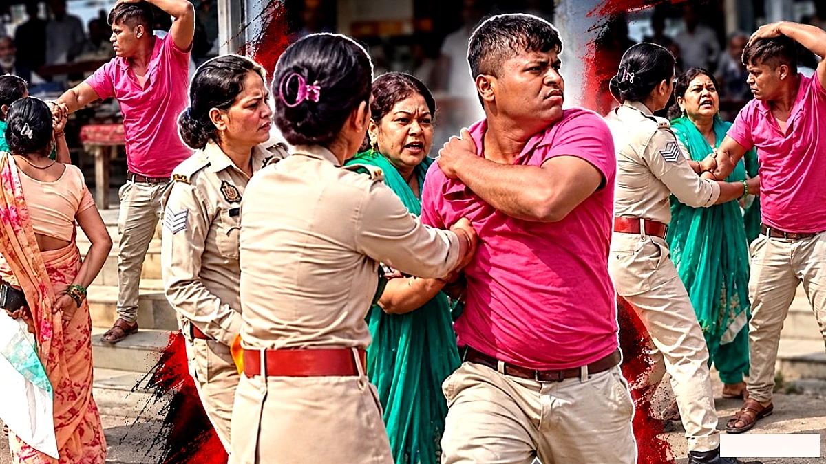 रामपुर की कचहरी में पति‑पत्नी के बीच झड़प का वीडियो वायरल, पुलिस ने जांच शुरू