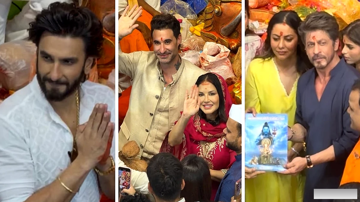 शाहरुख‑रणवीर से अनन्या तक, इस साल मुंबई के राजा को देखने आए ये सितारे; देखें तस्वीरें