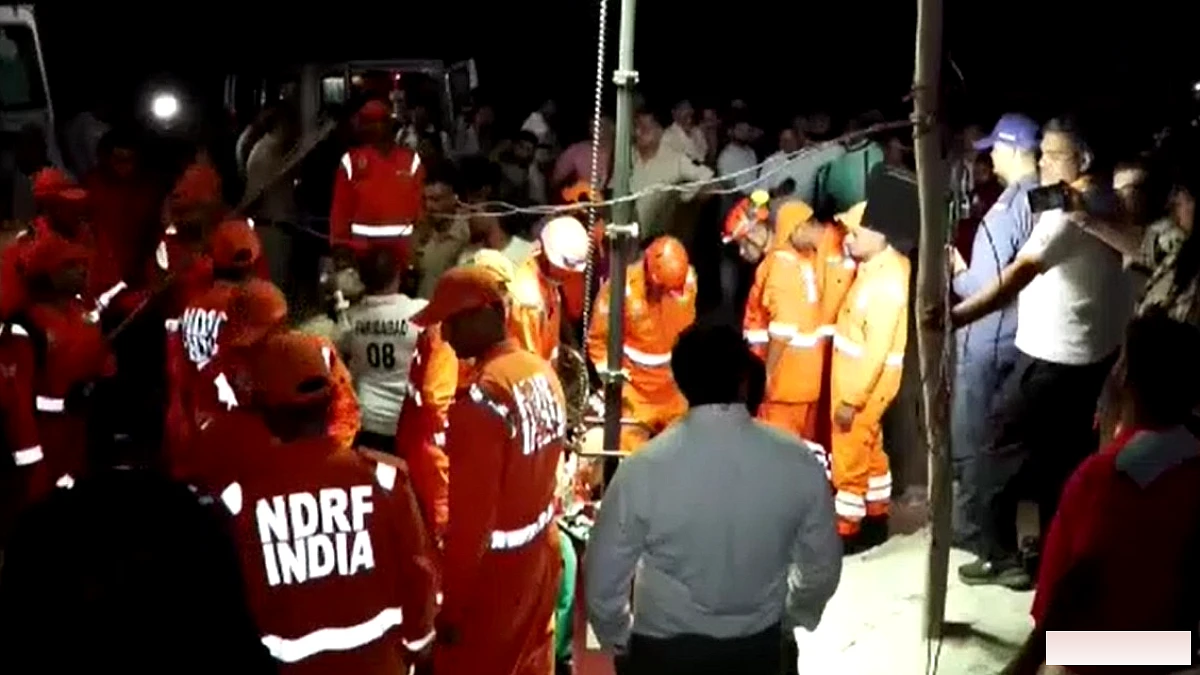 फरीदाबाद के बोरवेल में गिर गई 2½ साल की बच्ची को NDRF ने बचाया