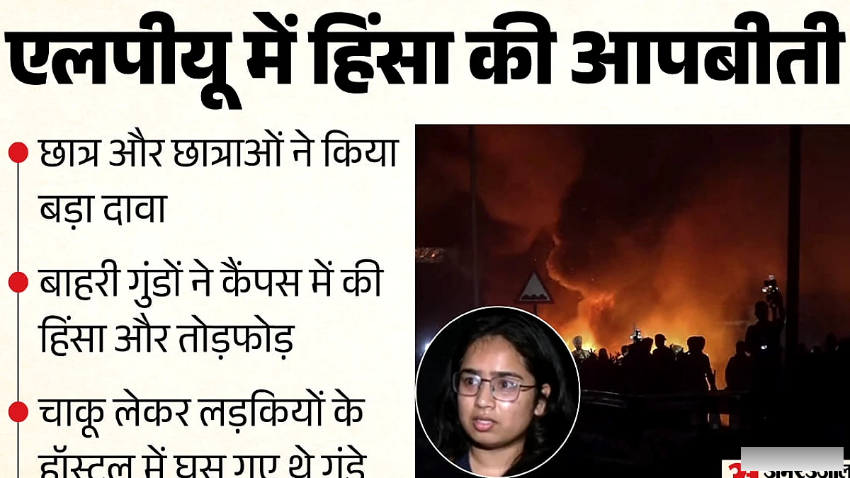 बाहरी लोगों ने चाकू लेकर छात्राओं के हॉस्टल में घुसकर संघर्ष भड़का