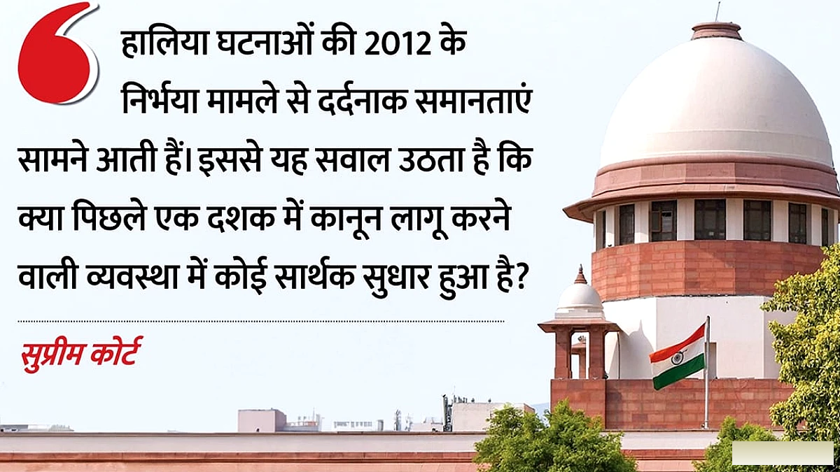 सुप्रीम कोर्ट ने दिल्ली के नाबालिग दुष्कर्म मामले पर सख्त रुख अपनाया, निर्भया केस से तुलना