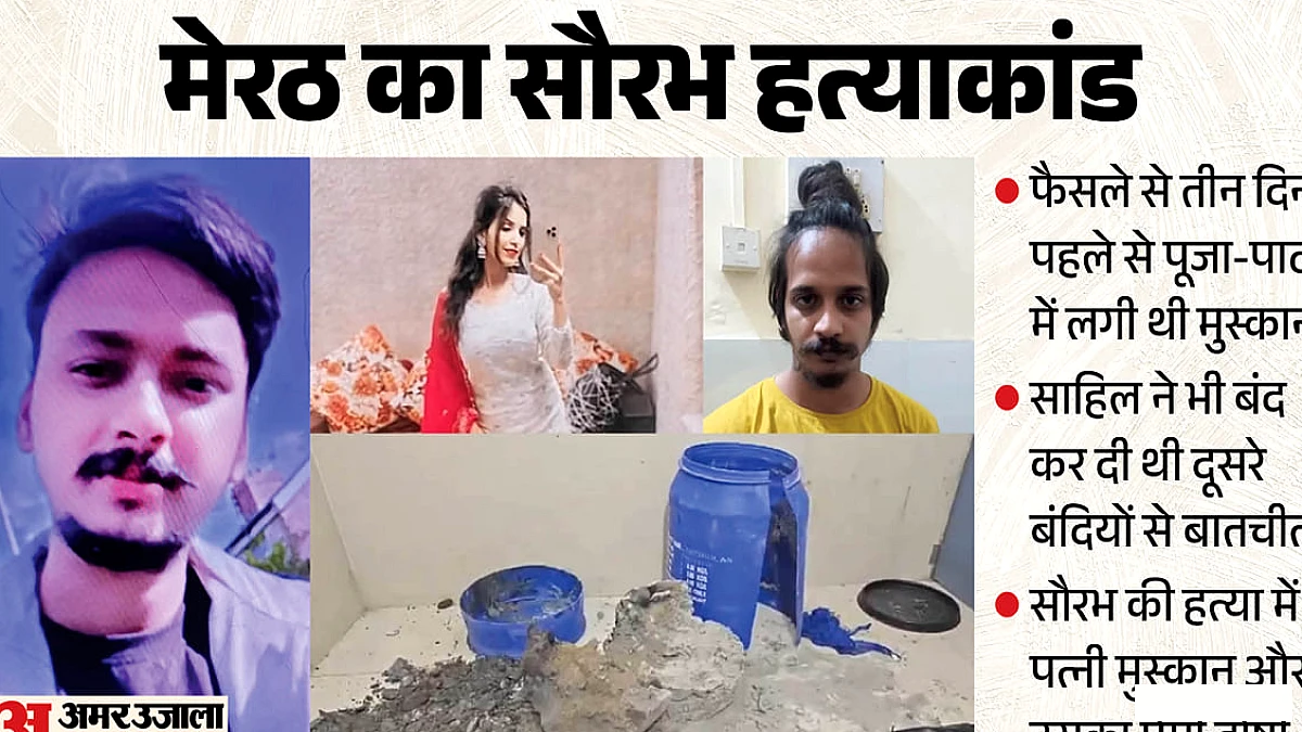 मेरठ में नीला ड्रम कांड: मुस्कान ने अफसरों से पूछा "सर अब क्या सजा मिलेगी?