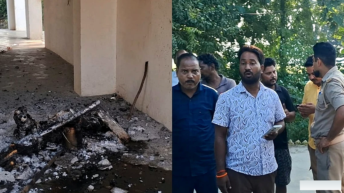 शाहजहांपुर में मंदिर परिसर में दो भक्तों की हत्या, शव जला, पुलिस जांच में जुटी