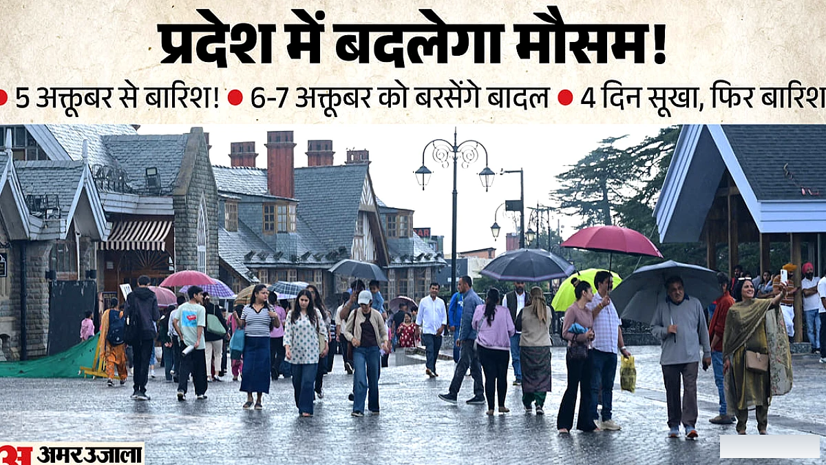 चार दिन रहेगा सूखा, पांच अक्तूबर से आएगा बदलाव; छह-सात को कई जगह बारिश के आसार