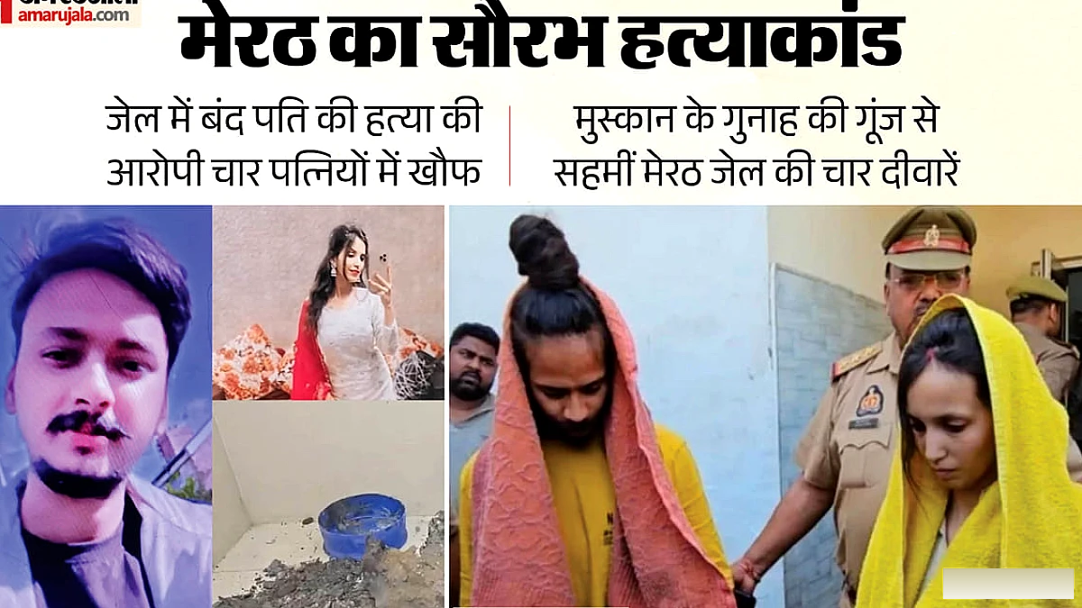 मेरठ में नीला ड्रम केस: कातिल की पत्नियाँ सहमीं, पूजा‑पाठ में जुटीं
